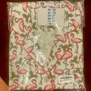 Roller Rabbit Freddy Flamingo Polo Pajamas NEW!! Original packaging size small